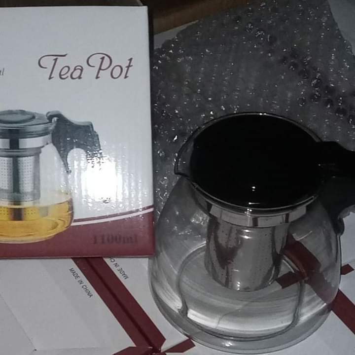 Stainless steel high temperature resistant glass infusion tea pot