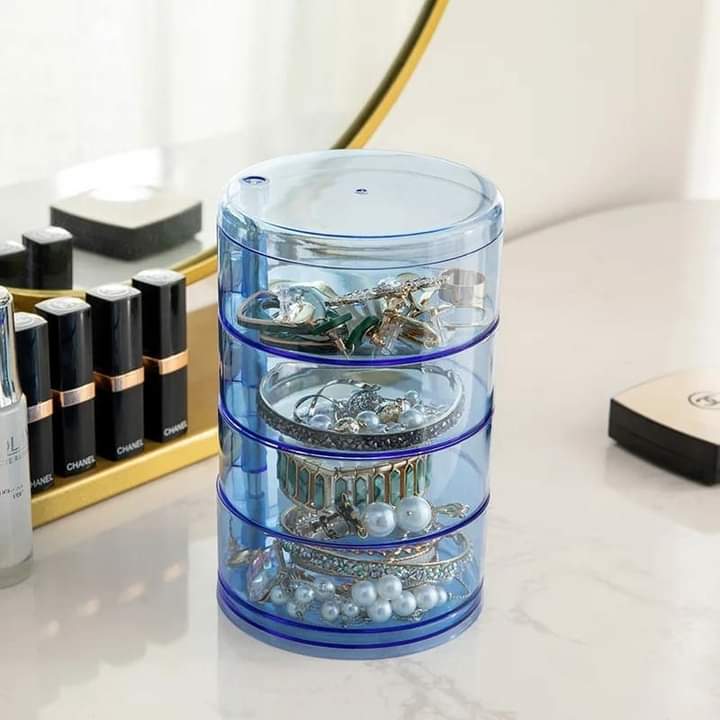 Rotating jewellery/ makeup organizer clear color