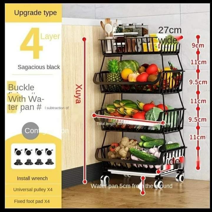 New 4 layer kitchen storage rack