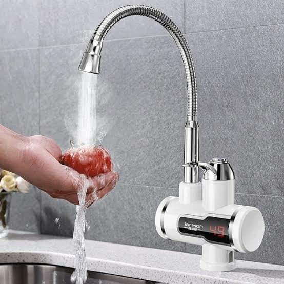 Electric water heater faucet