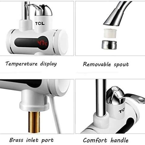 Electric water heater faucet