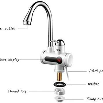 Electric water heater faucet