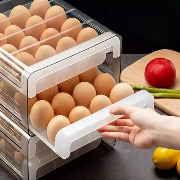 Double layer egg tray