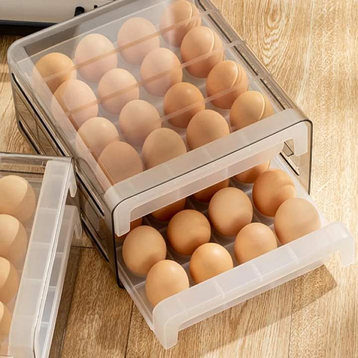 Double layer egg tray