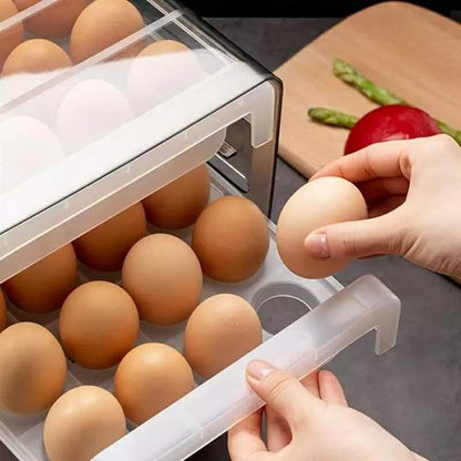 Double layer egg tray