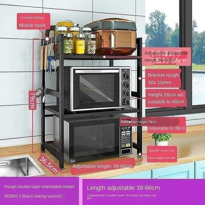 2 tier telescopic microwave stand