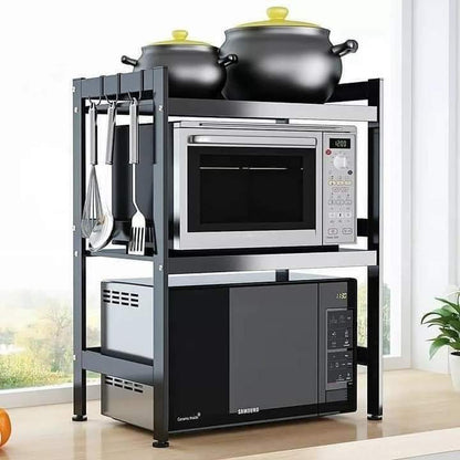 2 tier telescopic microwave stand