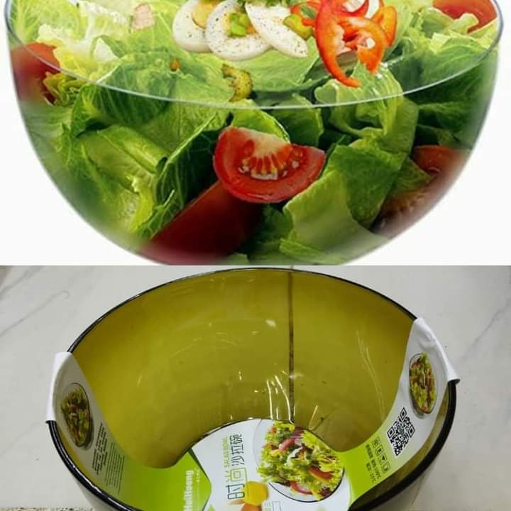 3 litre acrylic colored salad bowls