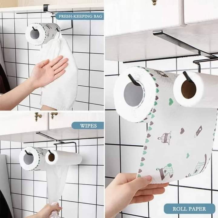 Double layer kitchen towel holder