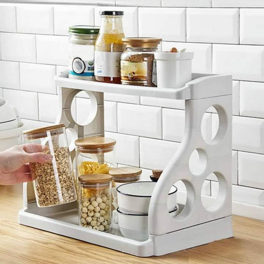 Double layer spice rack