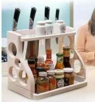 Double layer spice rack