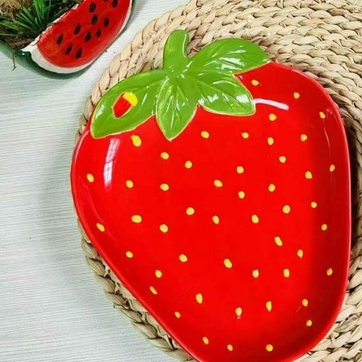 Novelty fruit shaped side plate