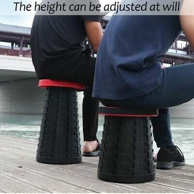 Portable retractable folding stool