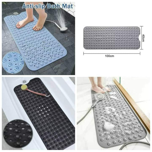 Extra long bathroom anti- slip mats blue