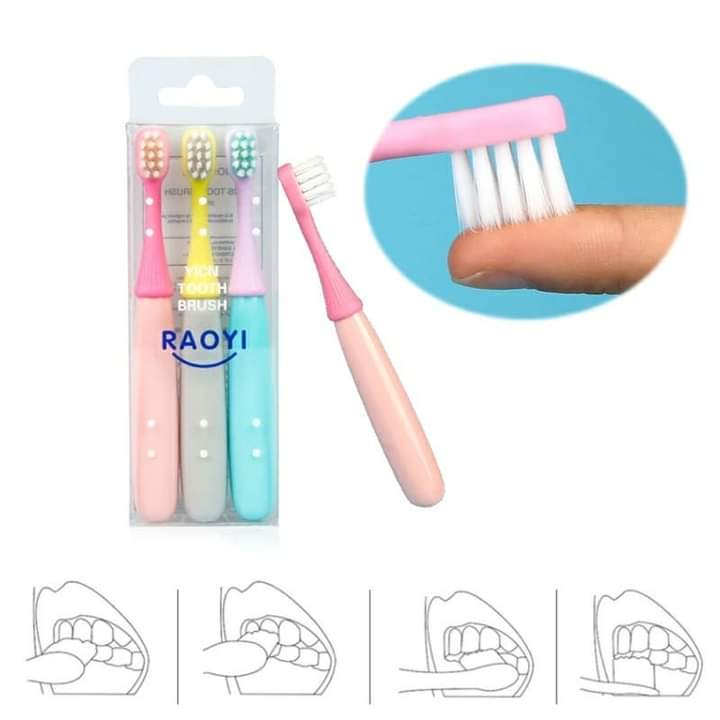 Baby bristled silicone toothbrush