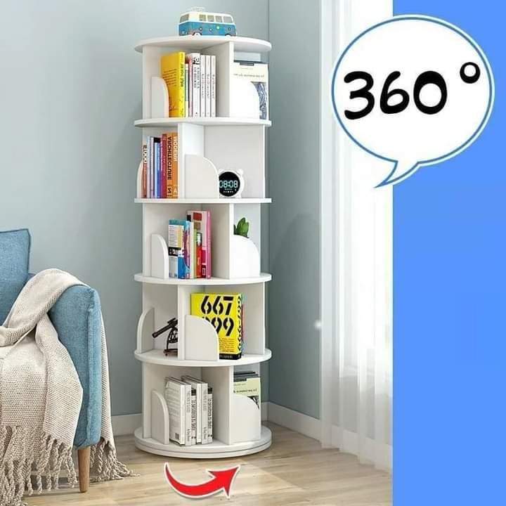 360 Degree to rotating bookshelf