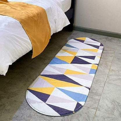 Oval shaped bedside mat