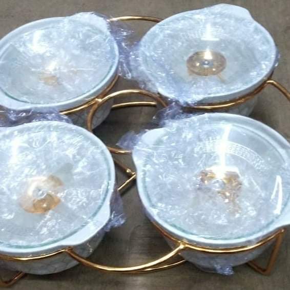 Signature 4Pcs Round Porcelain cheffing Dish