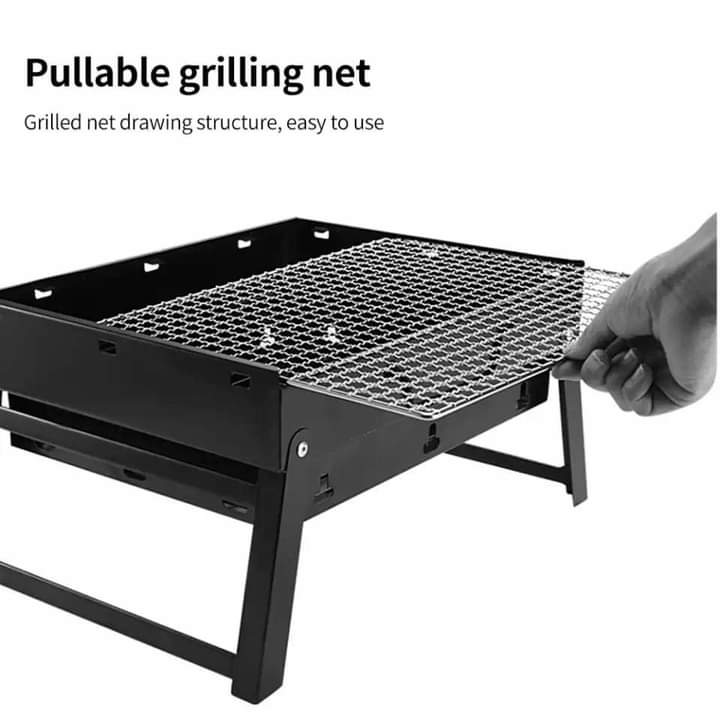 Foldable portable barbeque charcoal grill