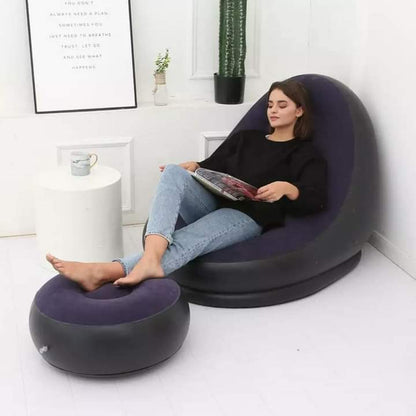 Inflatable seat + ottoman+electric pump