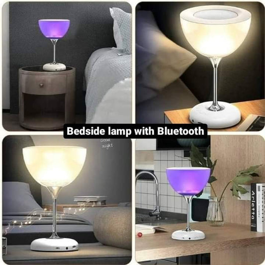 Wine glass bedside lamp