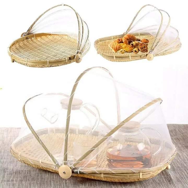 Handmade bamboo woven wicker  basket