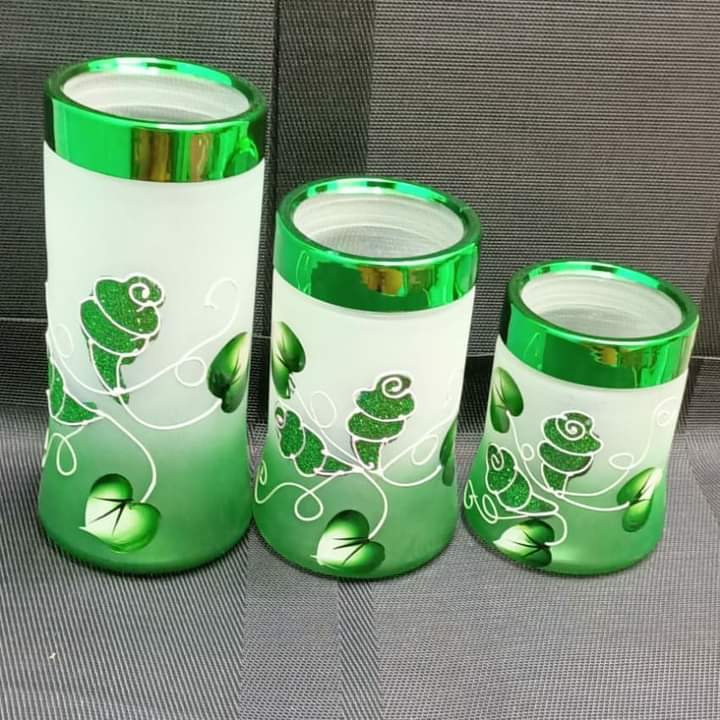 3pc glass canisters