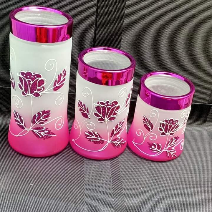 3pc glass canisters