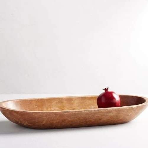 Oval wooden plate