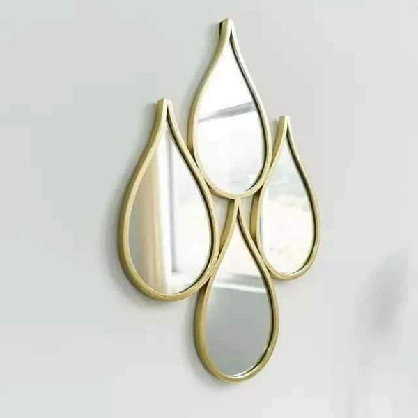 Set of Four Teardrop Decorative Wall Mirrors