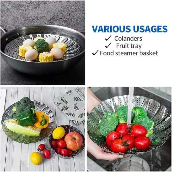 Stainless steel vegetable steamer