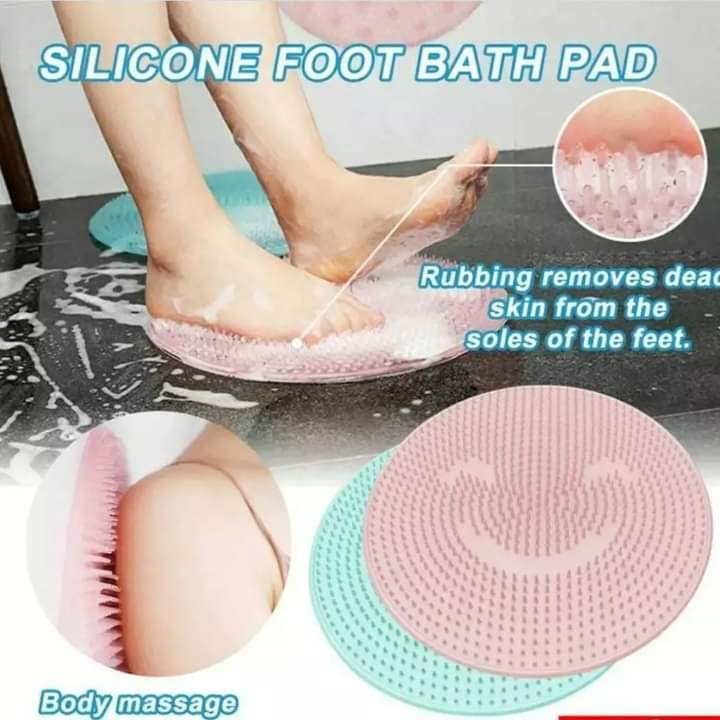 Silicone foot exfoliating bath mat