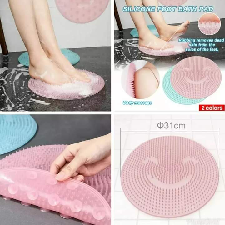 Silicone foot exfoliating bath mat