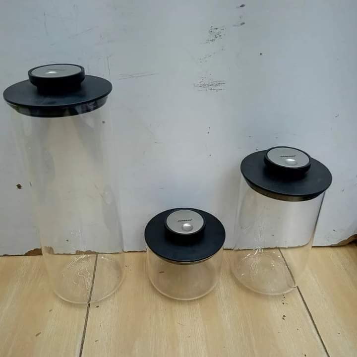 3pcs airtight glass containers