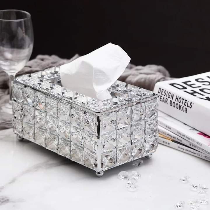 Crystal serviette holder