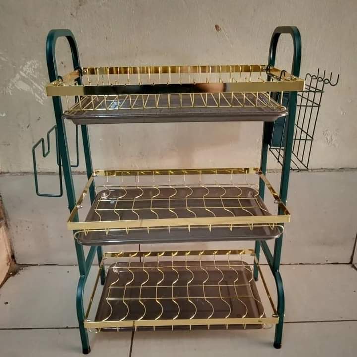 3 tier dish rack drainer