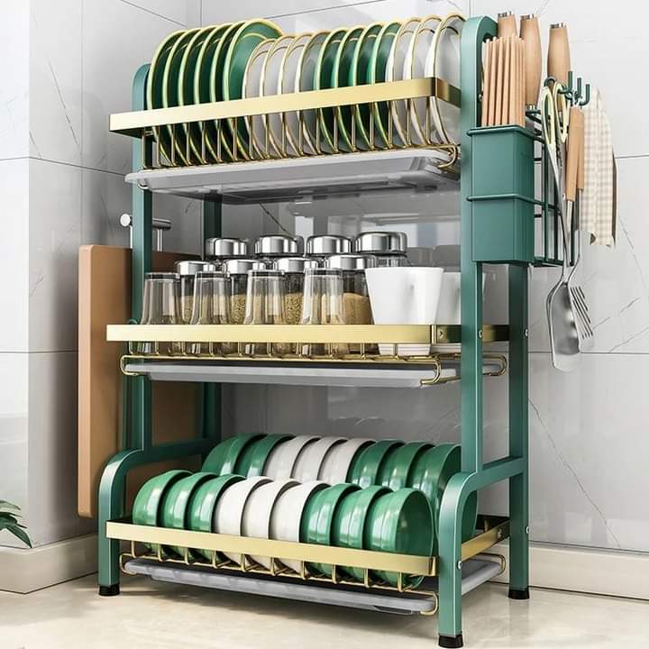 3 tier dish rack drainer