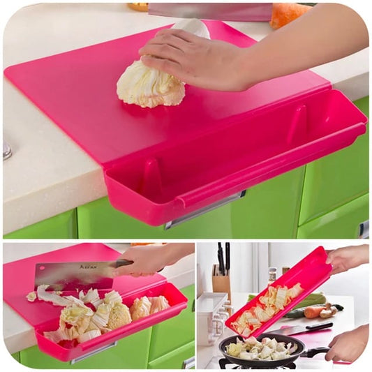 *2 in 0ne Cutting Chopping Board Set with Removable Food Holder Container