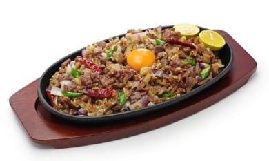 Sizzling hot plate