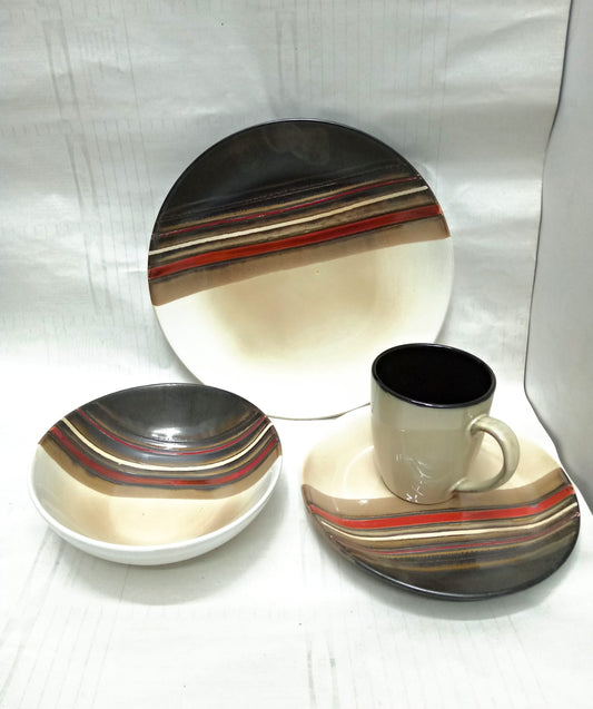 6pc ceramic dinner set