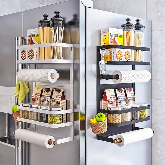 Multifunctional magnetic fridge organizer