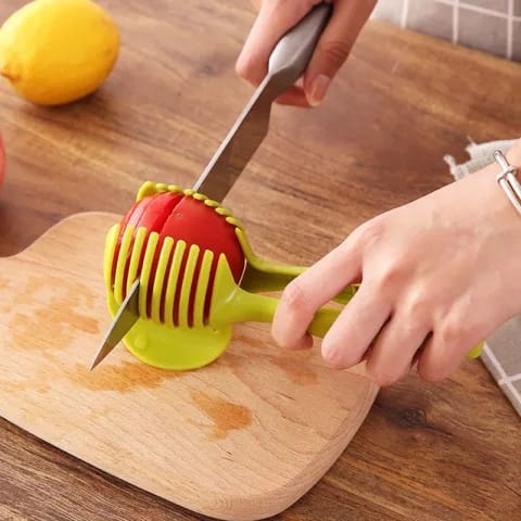 Handheld round fruit tongs