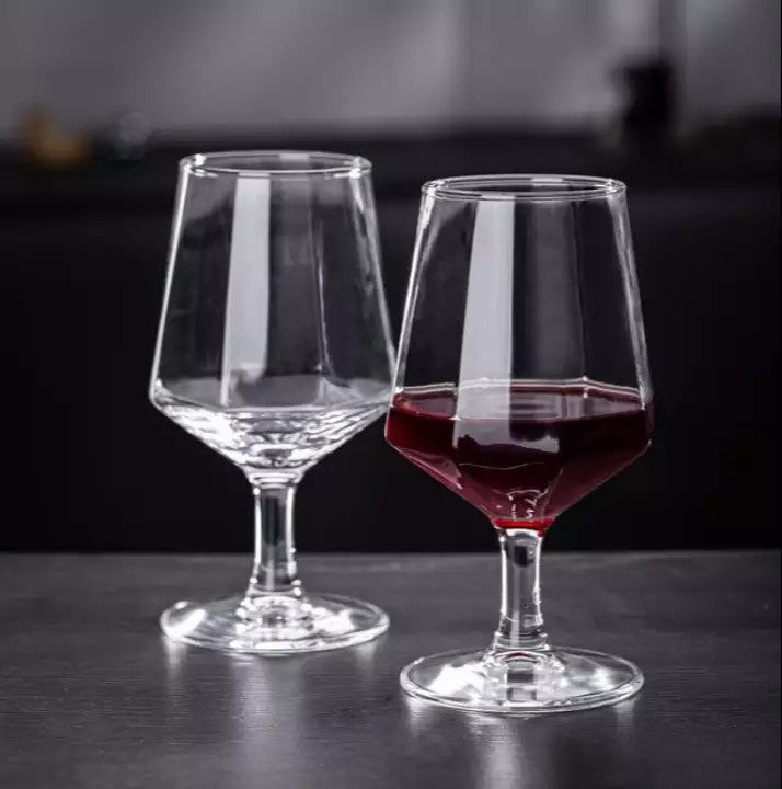 Hexagonal wine glasses