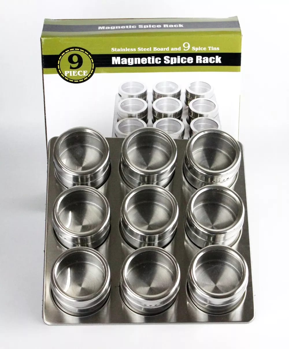 Magnetic condiment spice jar set