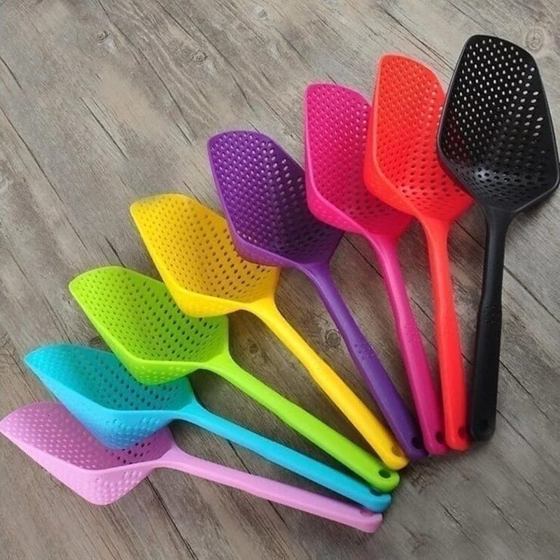 Heat resistant sieve spoon