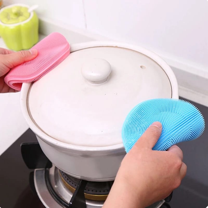 Silicone scouring pads