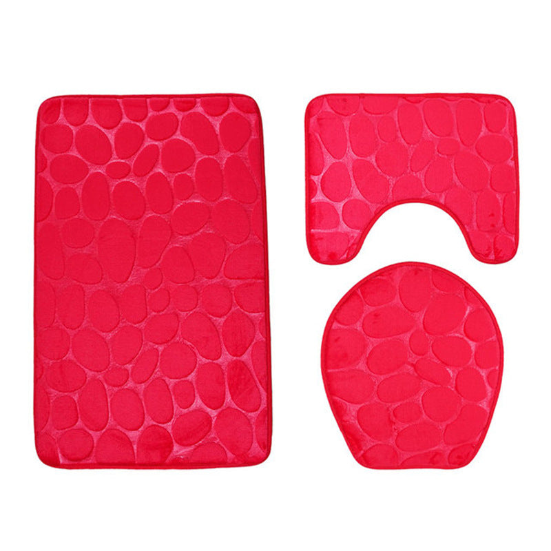 3pcs non slip,absorbent microfiber bathroom mat