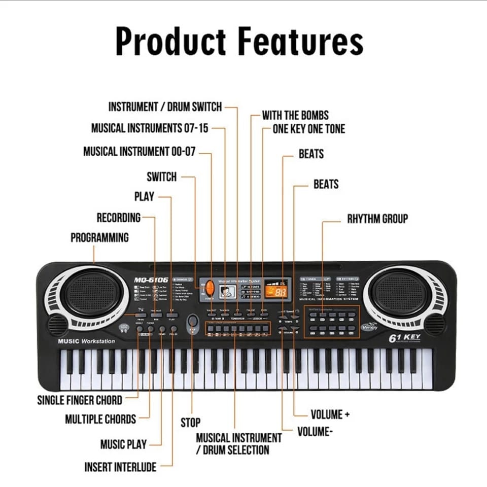 Electric/Battery Powered Kids Piano