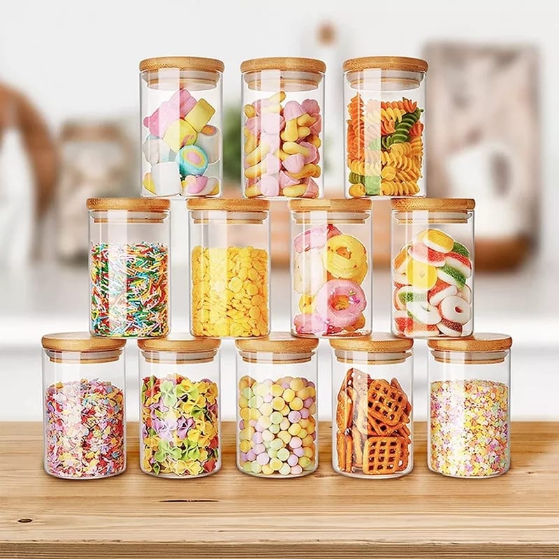 Glass Spice Jar Set