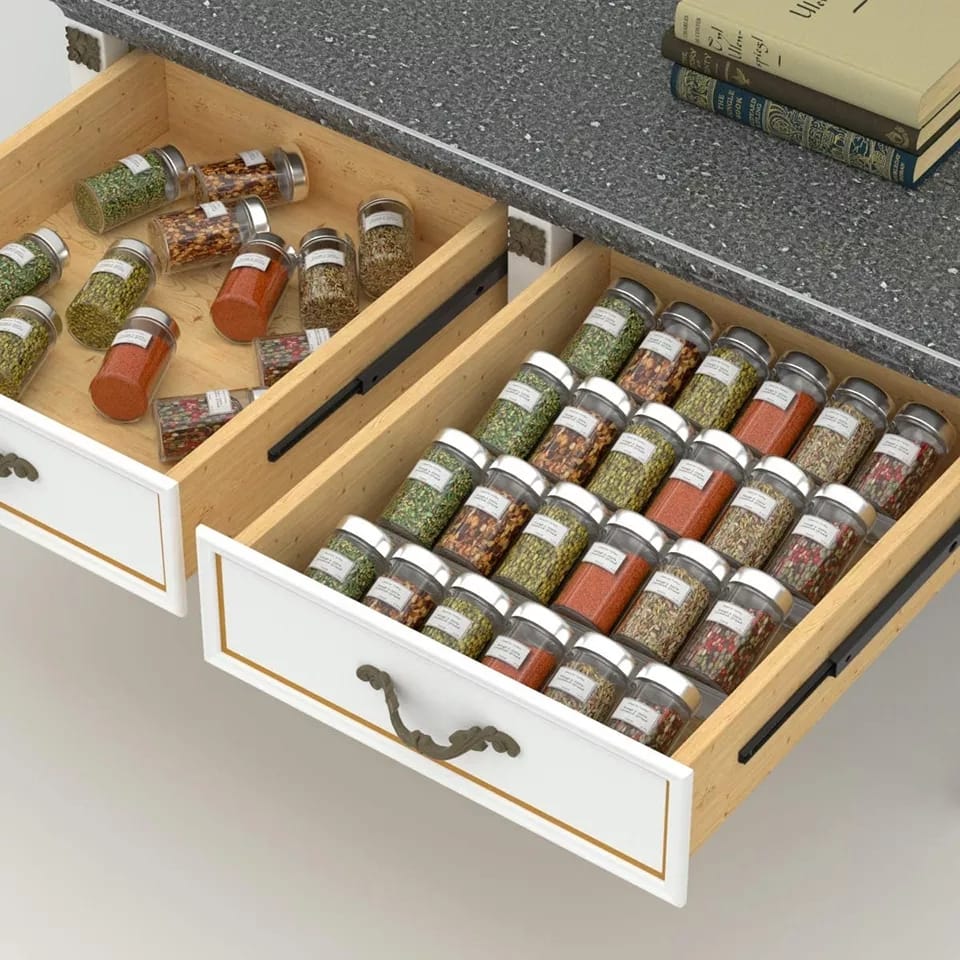 4 Tier Expandable Acrylic Spice Rack